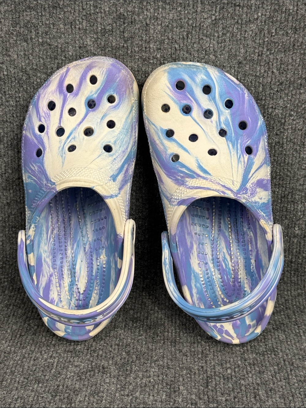CROCS Classic Dye Style Comfort Clog - Purple/Blue Women’s 7 Men’s 5 - Picture 10 of 10